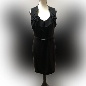 BIANCA NYGARD beautiful neckline black dress